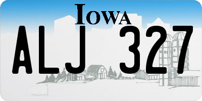 IA license plate ALJ327