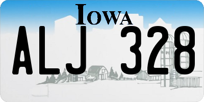 IA license plate ALJ328
