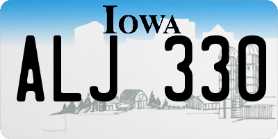 IA license plate ALJ330