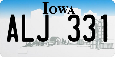 IA license plate ALJ331