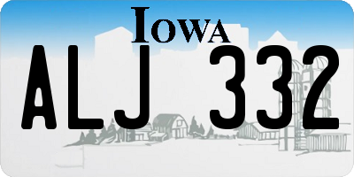 IA license plate ALJ332