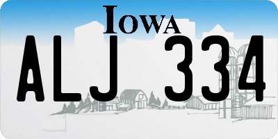 IA license plate ALJ334