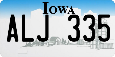 IA license plate ALJ335