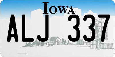 IA license plate ALJ337