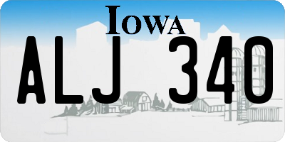 IA license plate ALJ340