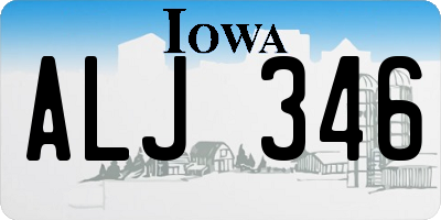IA license plate ALJ346