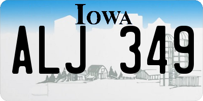 IA license plate ALJ349