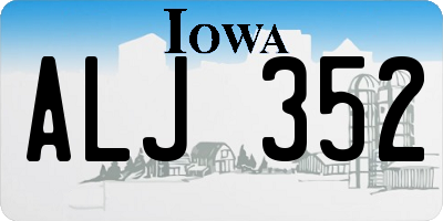 IA license plate ALJ352