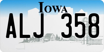 IA license plate ALJ358