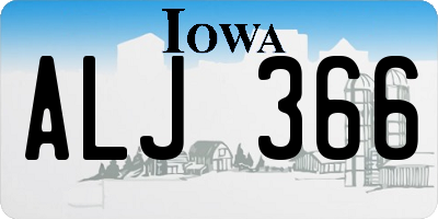 IA license plate ALJ366