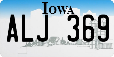 IA license plate ALJ369