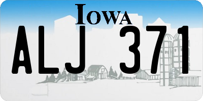 IA license plate ALJ371