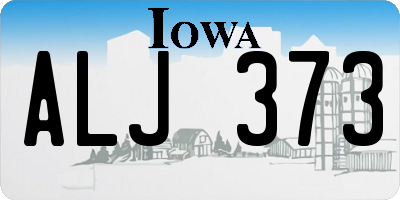 IA license plate ALJ373