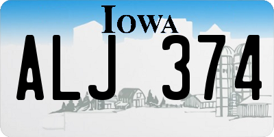 IA license plate ALJ374