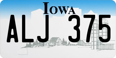 IA license plate ALJ375