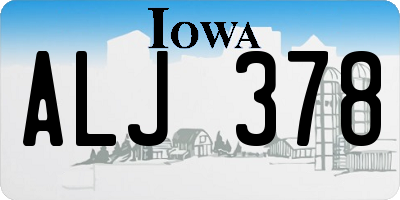 IA license plate ALJ378