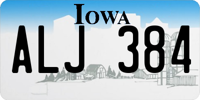 IA license plate ALJ384