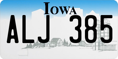 IA license plate ALJ385