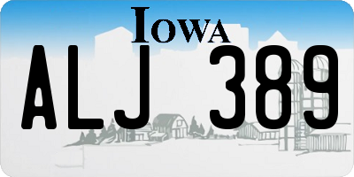 IA license plate ALJ389