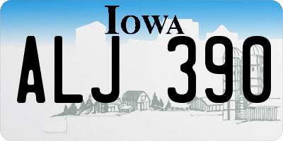 IA license plate ALJ390