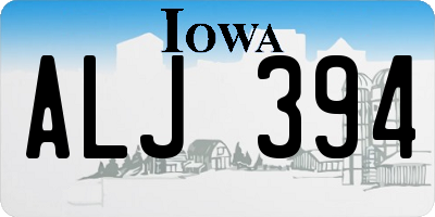 IA license plate ALJ394