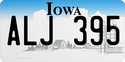 IA license plate ALJ395
