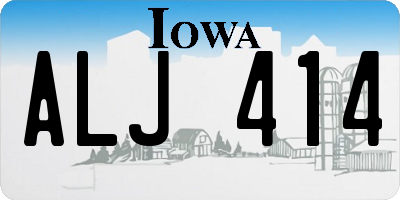 IA license plate ALJ414