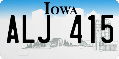 IA license plate ALJ415