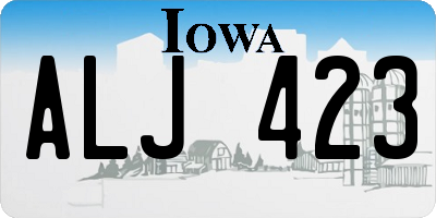 IA license plate ALJ423