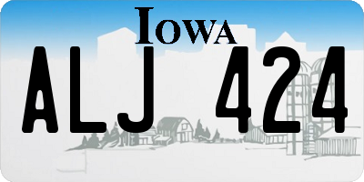 IA license plate ALJ424