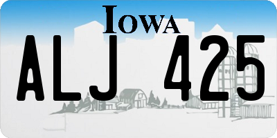 IA license plate ALJ425