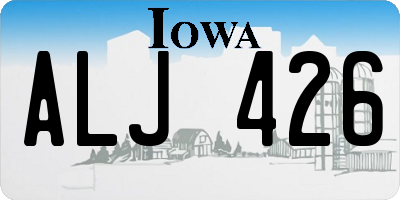 IA license plate ALJ426