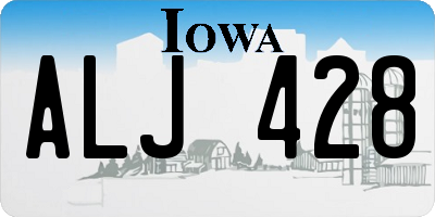 IA license plate ALJ428
