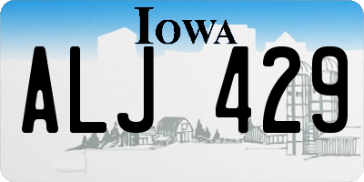 IA license plate ALJ429