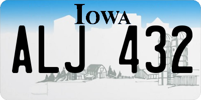 IA license plate ALJ432