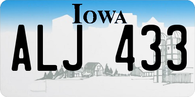 IA license plate ALJ433