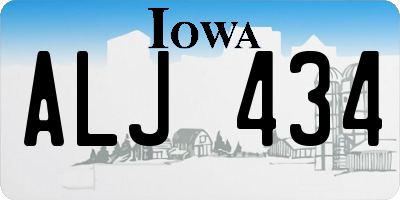 IA license plate ALJ434