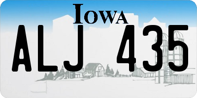 IA license plate ALJ435