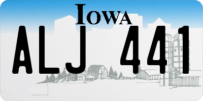 IA license plate ALJ441