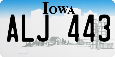 IA license plate ALJ443