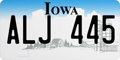IA license plate ALJ445