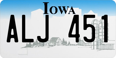 IA license plate ALJ451