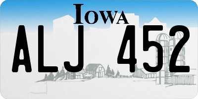 IA license plate ALJ452