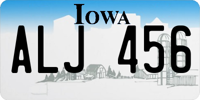 IA license plate ALJ456