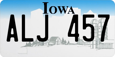 IA license plate ALJ457