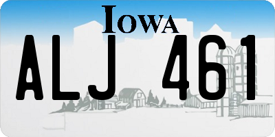 IA license plate ALJ461