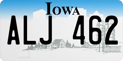 IA license plate ALJ462
