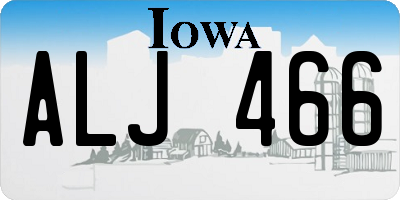 IA license plate ALJ466