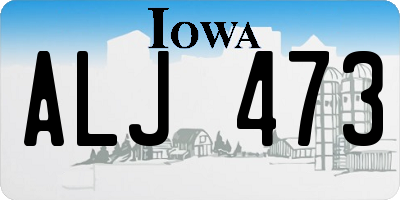 IA license plate ALJ473