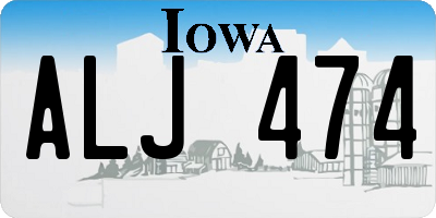 IA license plate ALJ474